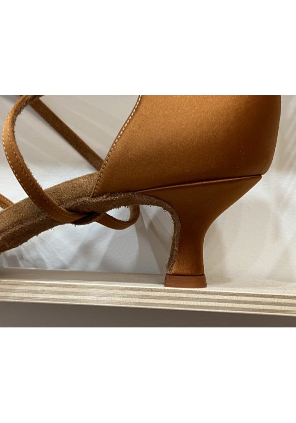 Galex - Lilia - Tan-Satin - Heel - Flare 5 and 6 cm