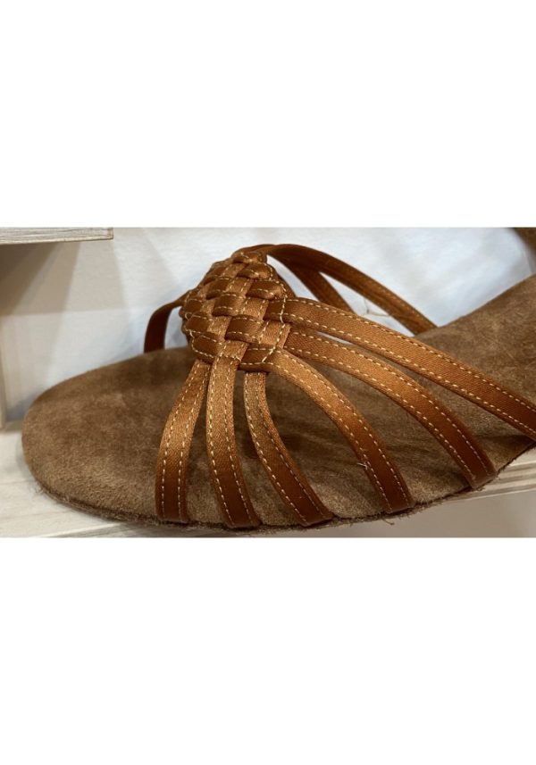 Galex - Lilia - Tan-Satin - Heel - Flare 5 and 6 cm