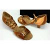 Galex - Tatyana - Tan-Satin - Heel - Flare 5cm