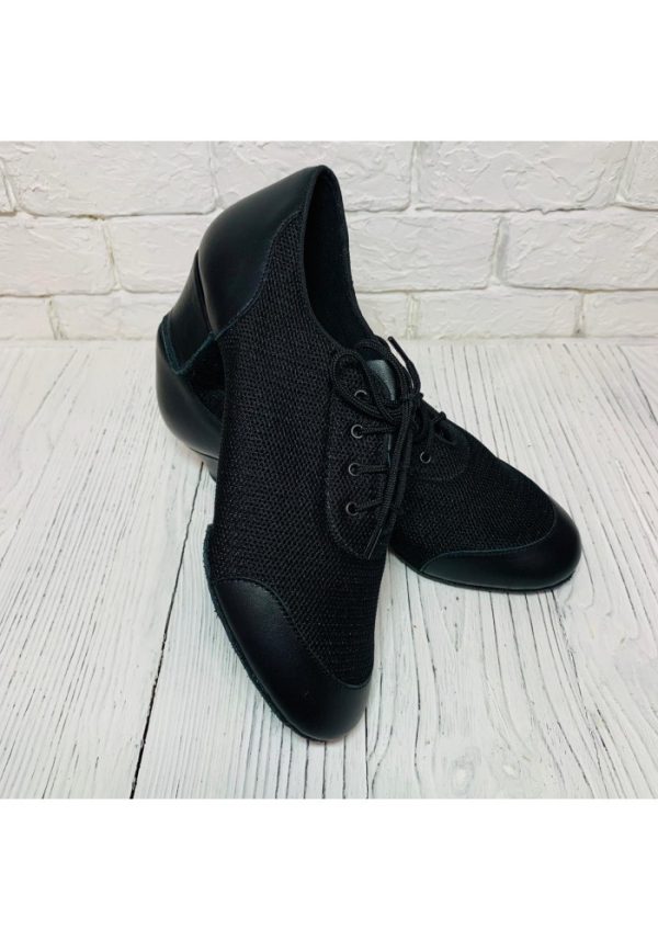 Galex - Vento - Black leather Air mesh - Heels